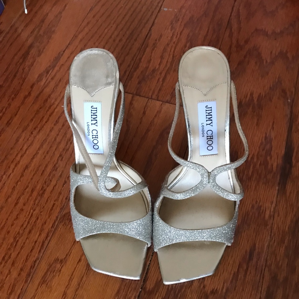 Jimmy Choo Anise 75 Dusty Glitter (size 38)